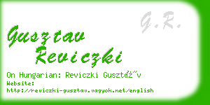 gusztav reviczki business card